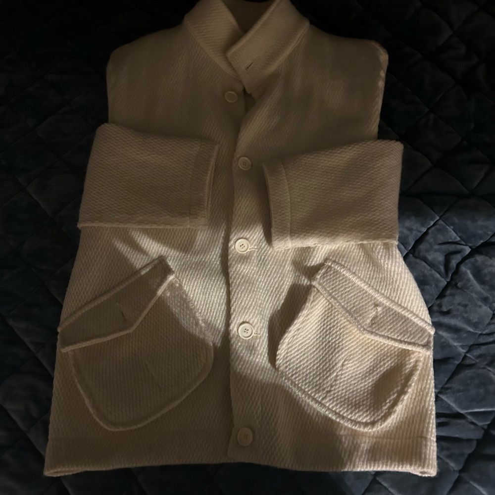 Billy Reid Cream Textured Jacket